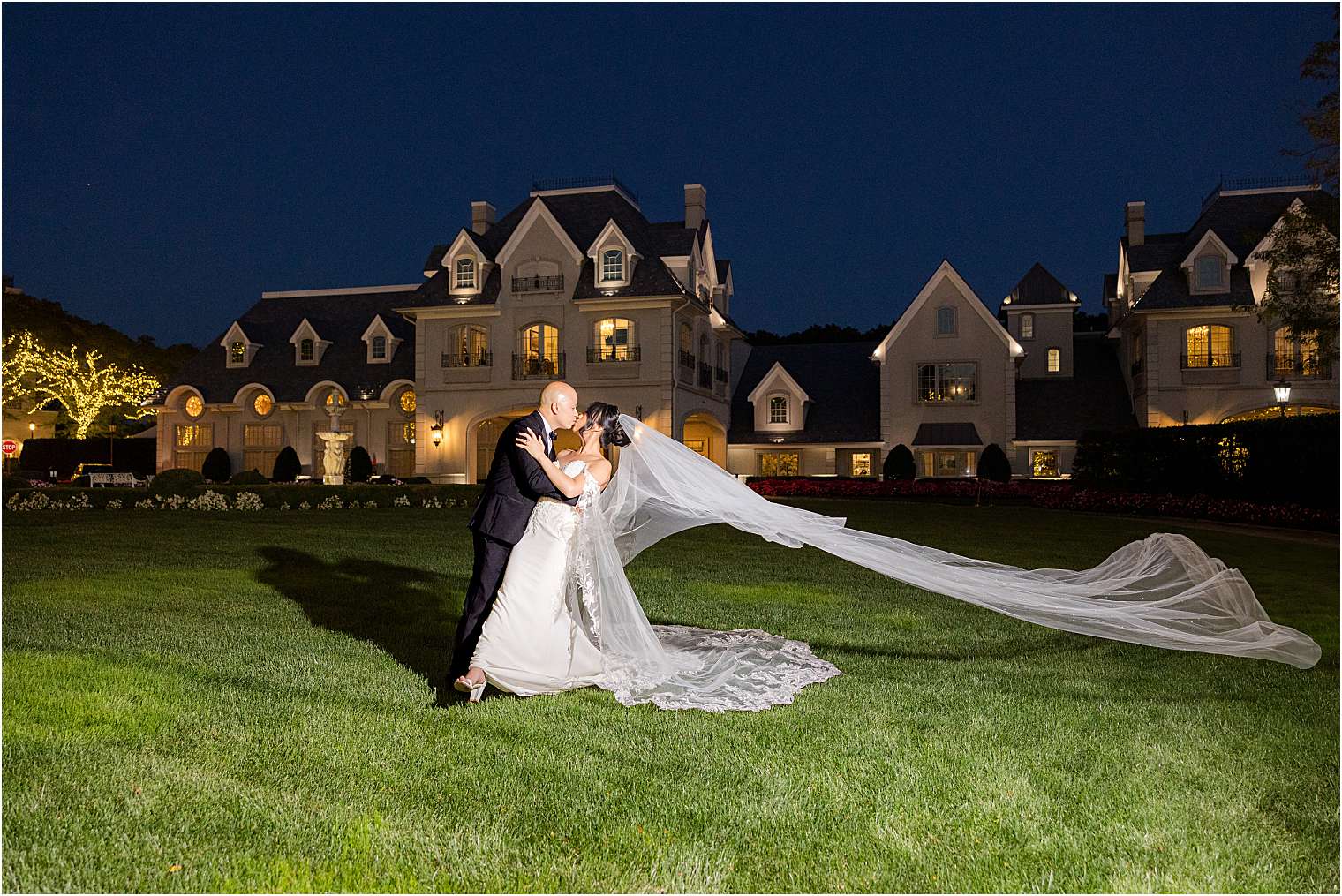  husband and wife kissing at the end of the night