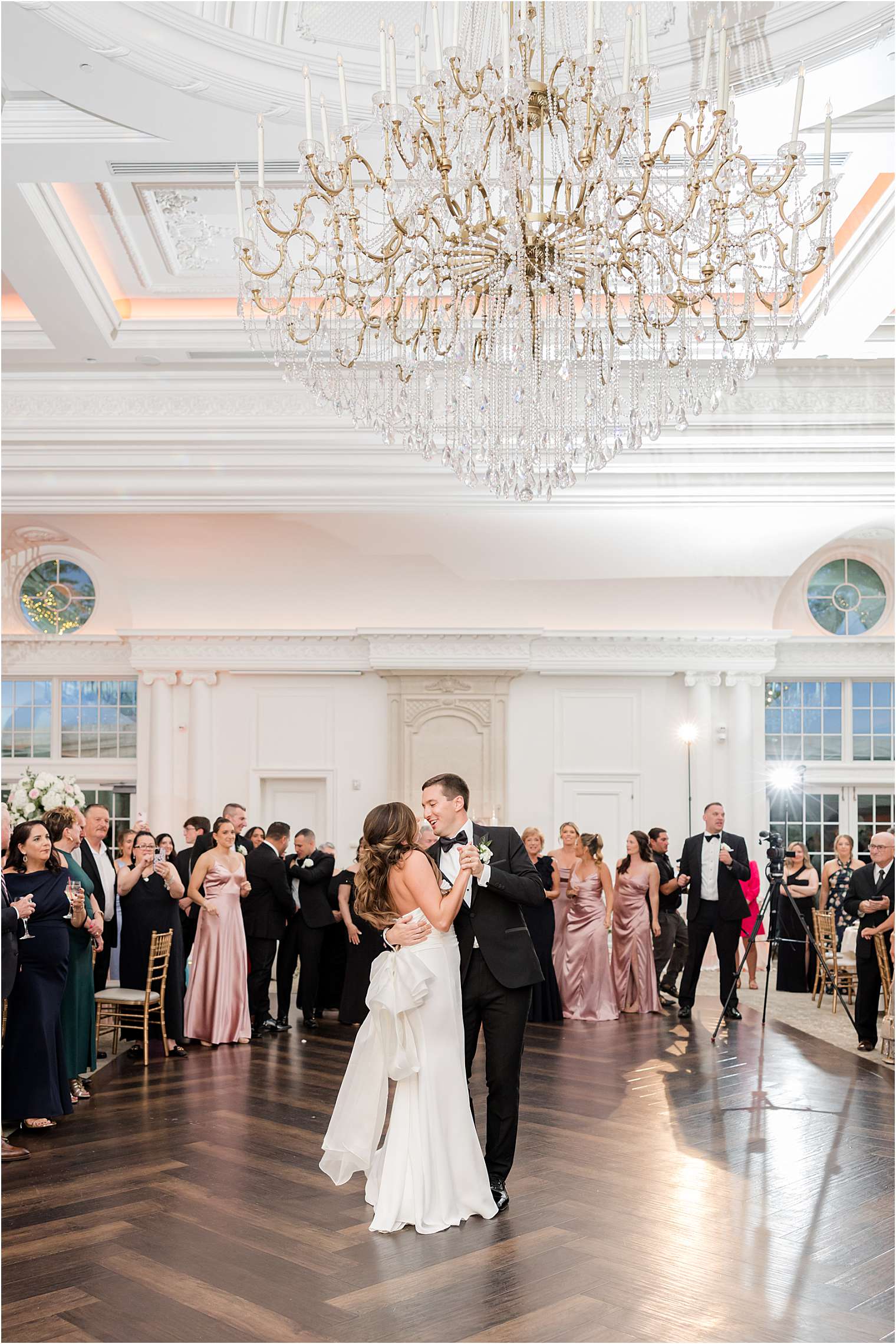 Husband and wife dancing