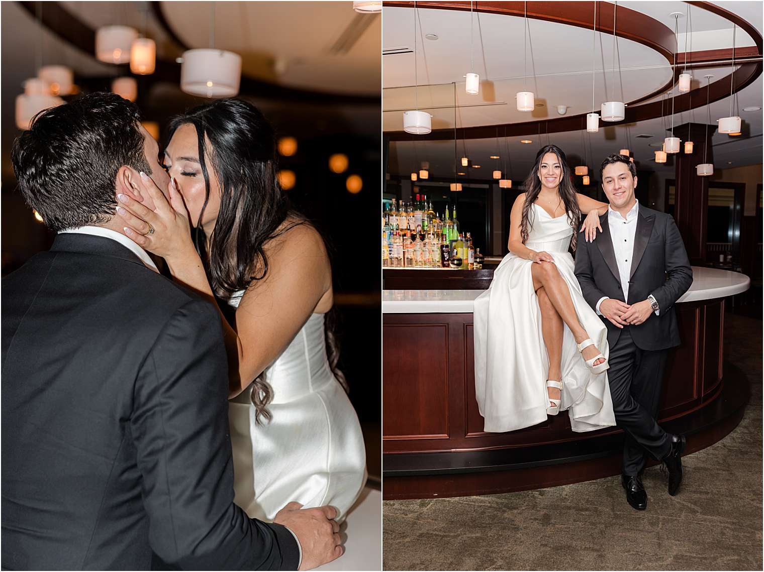 husband and wife sharing a kiss at the end of the night 