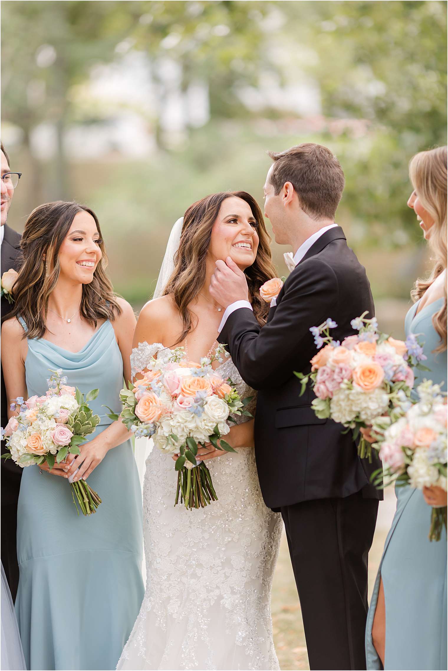 bride looking at her husband