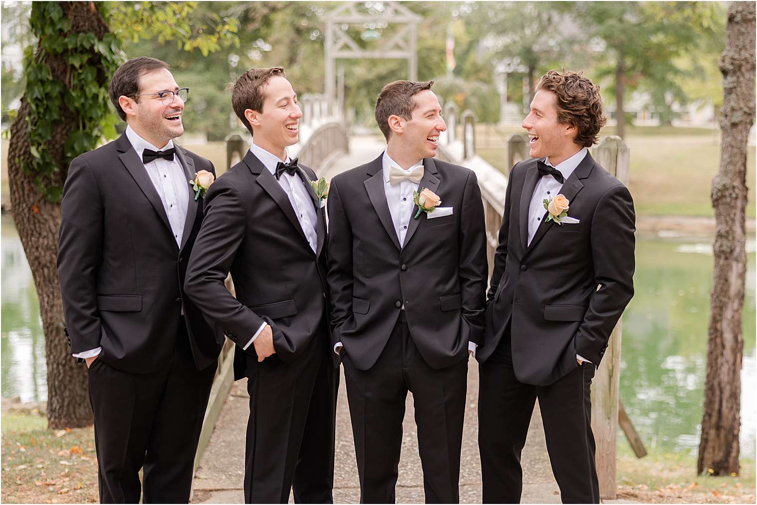 groom talking with his groomsmen