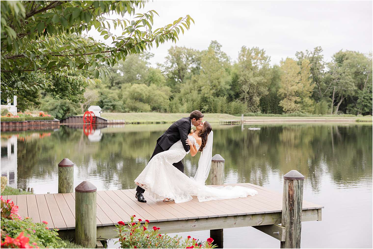 romantic Wife and husband by the lake