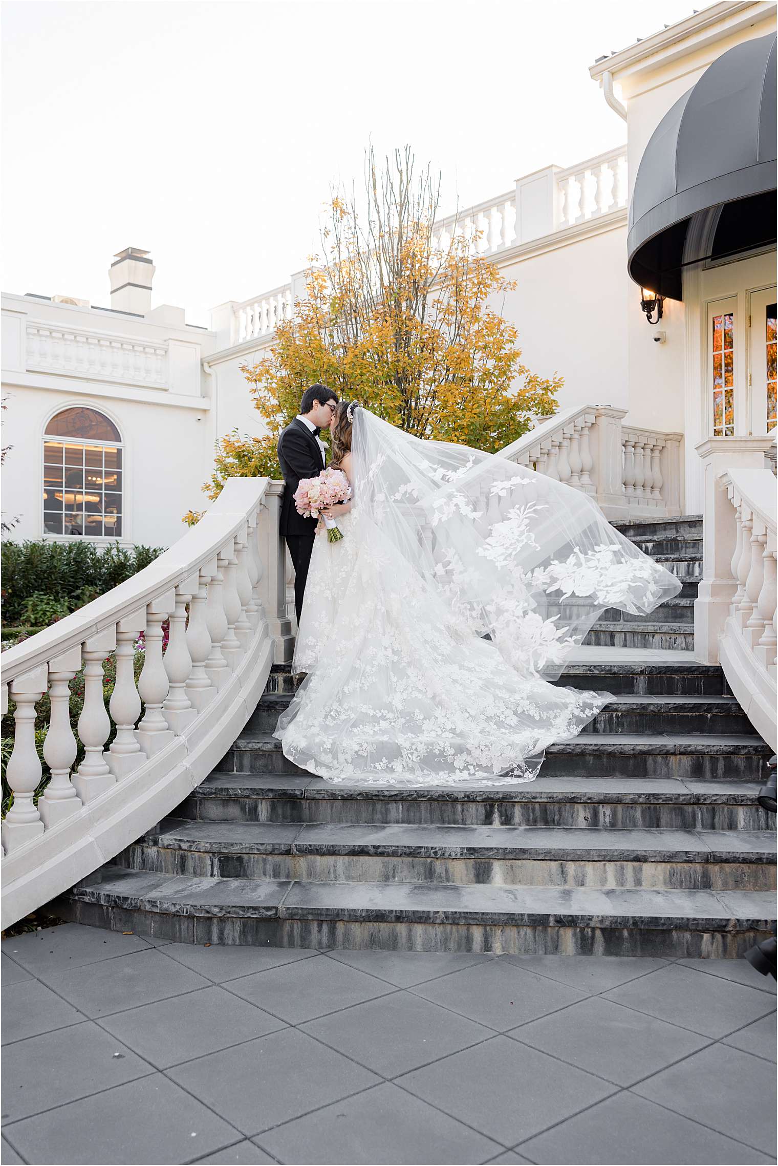 romantic bride and groom