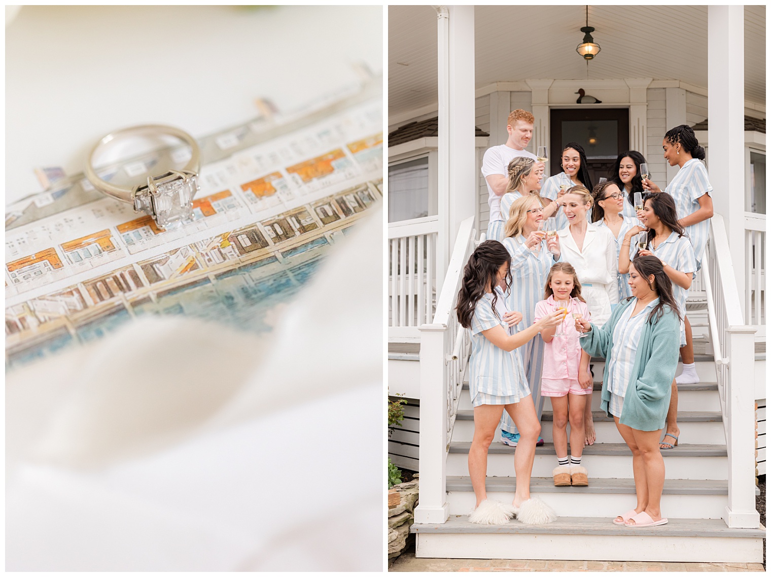 bride with her bridesmaids