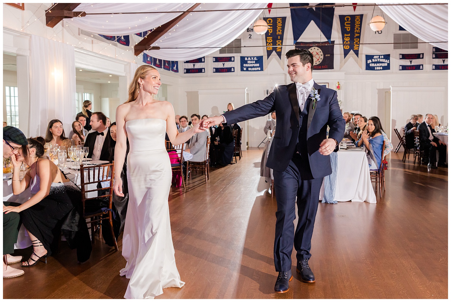 Couple's entrance to the ballroom