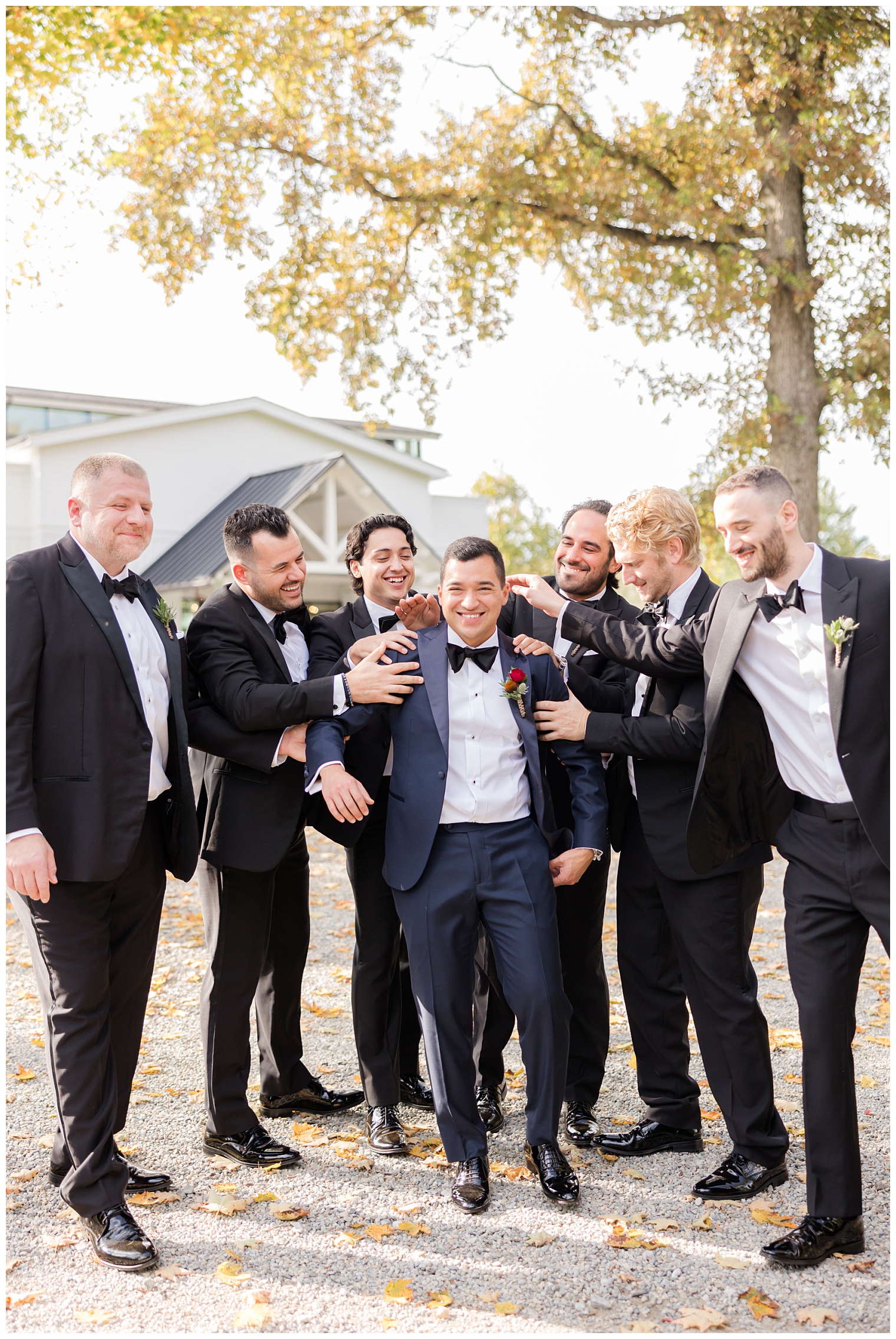 groom with his groomsmen