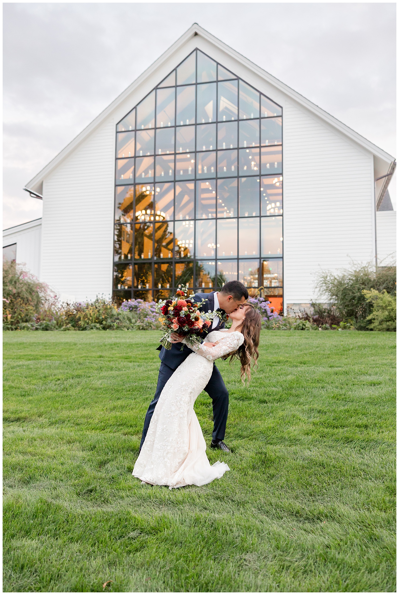 husband and wife kissing