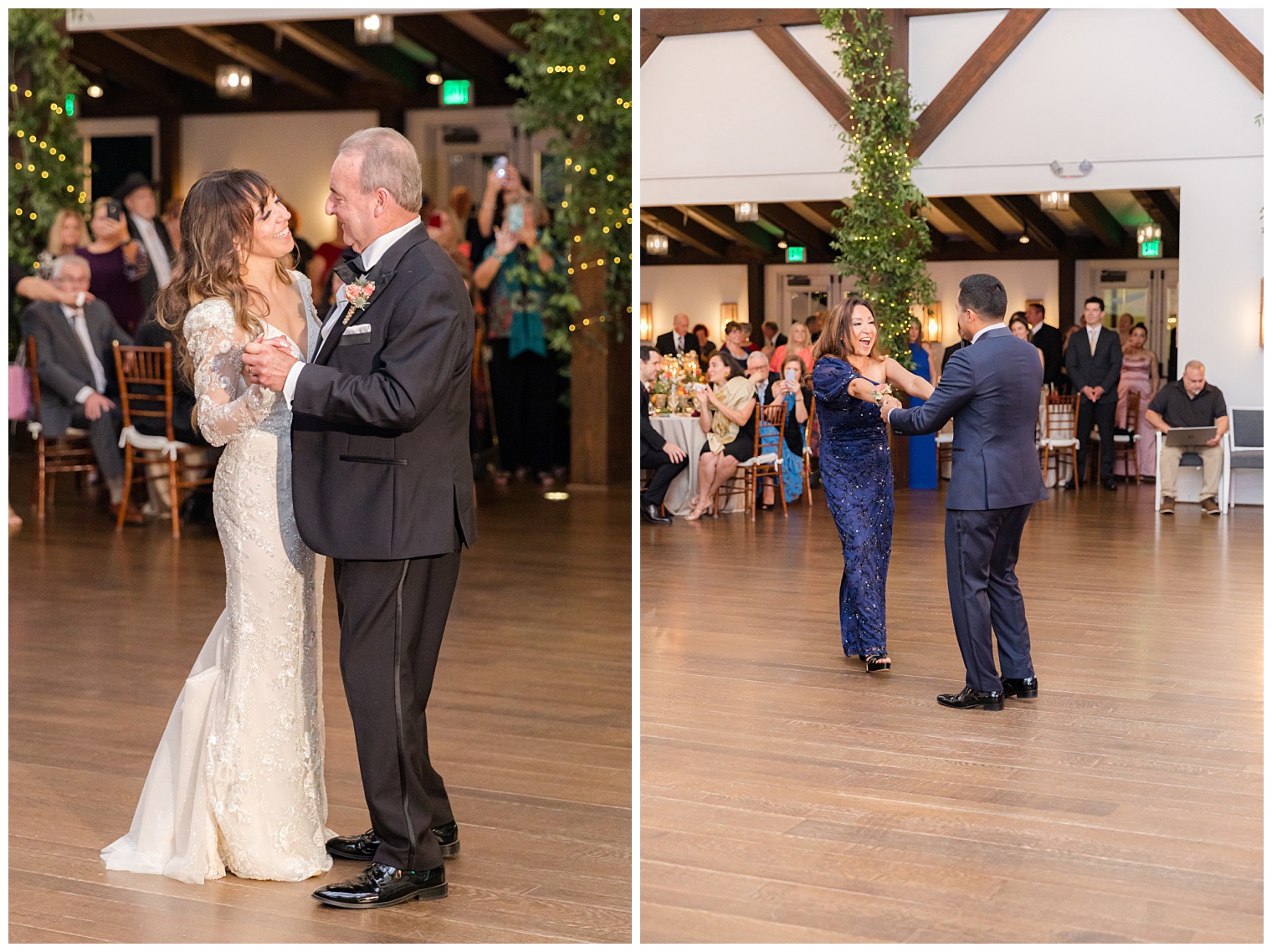 bride and groom dancing with their parents