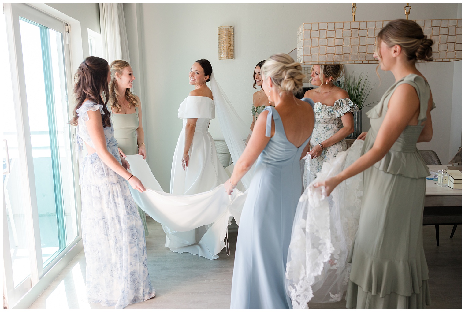 bride and bridesmaids