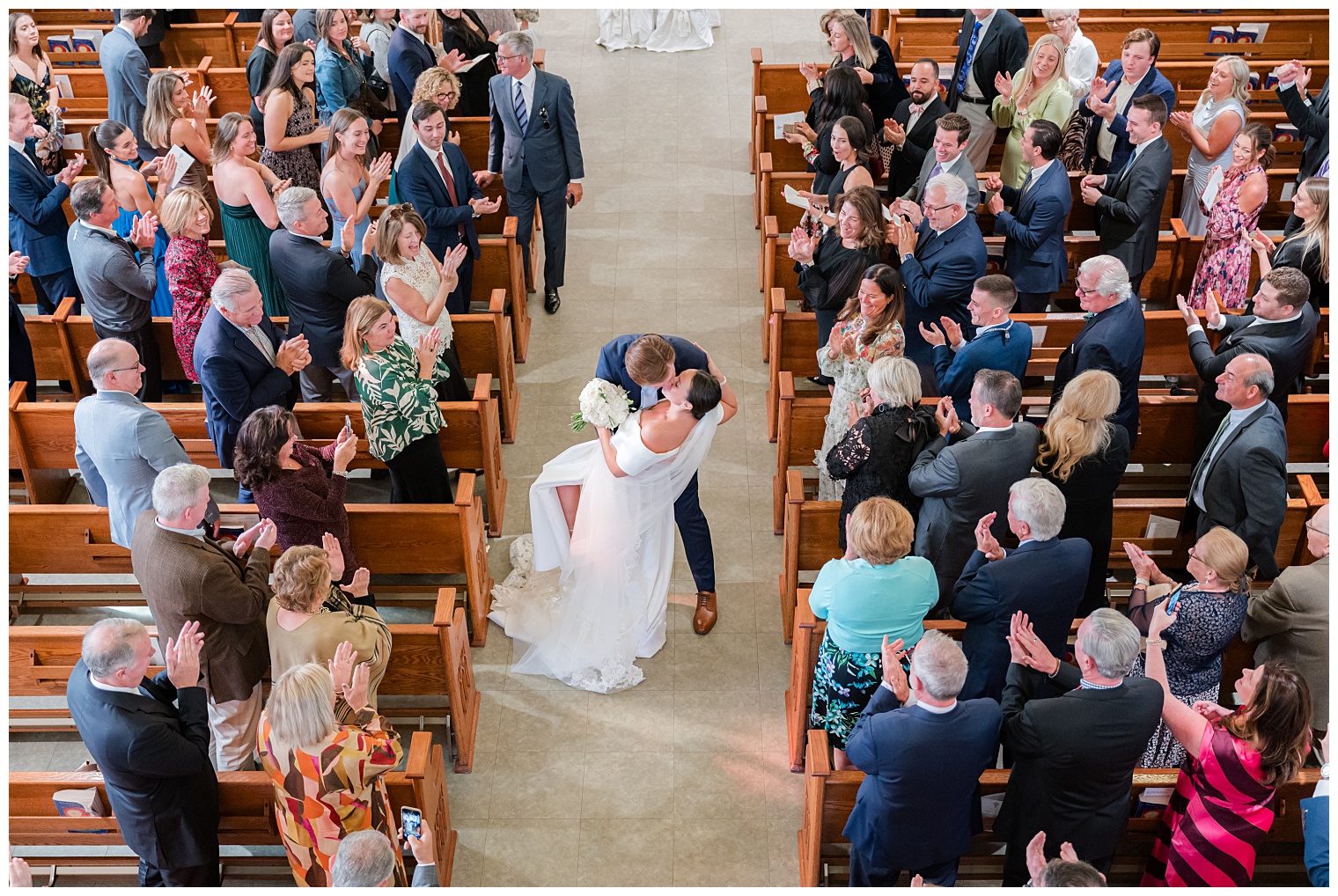 husband and wife kissing