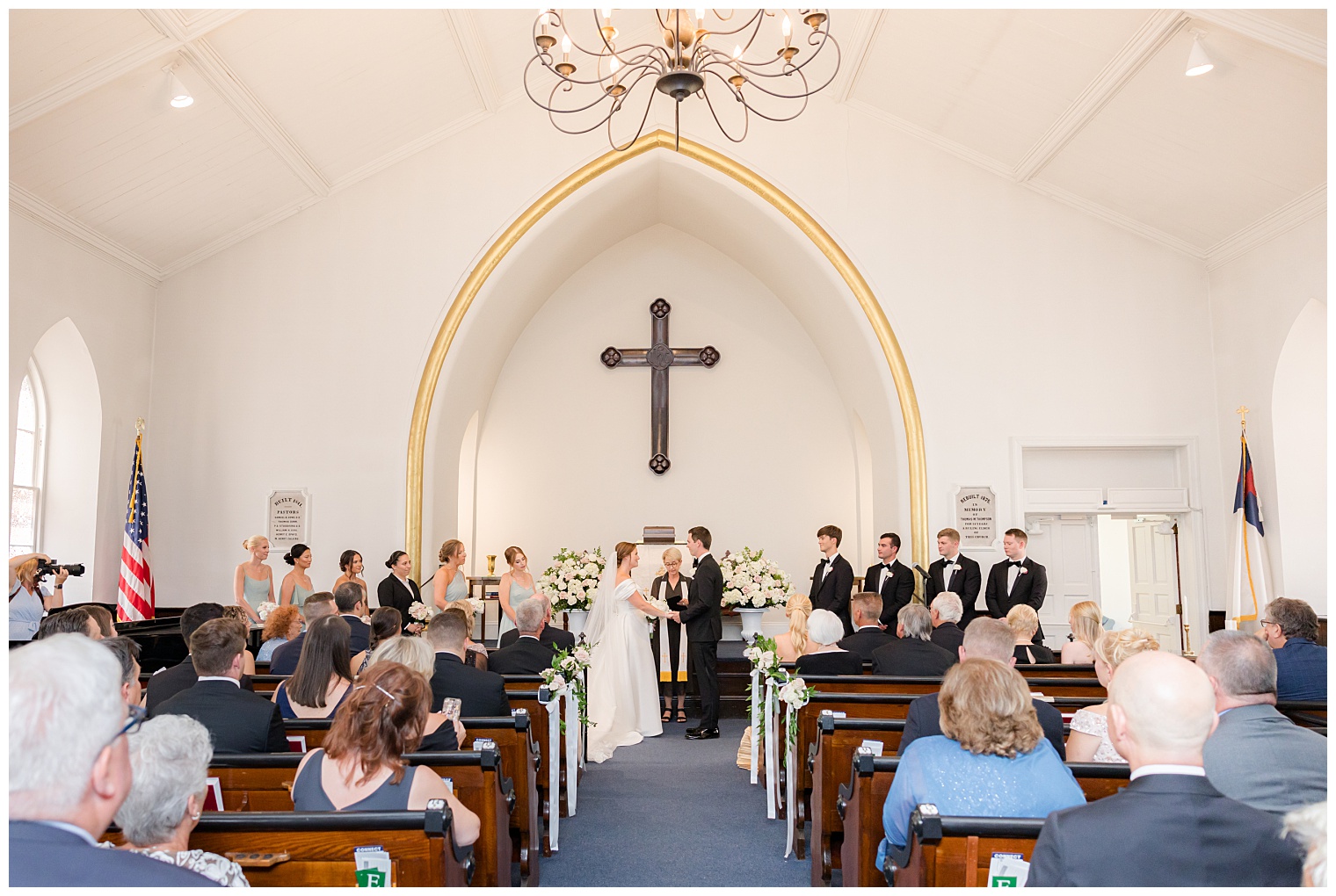 groom and bride at the ceremony