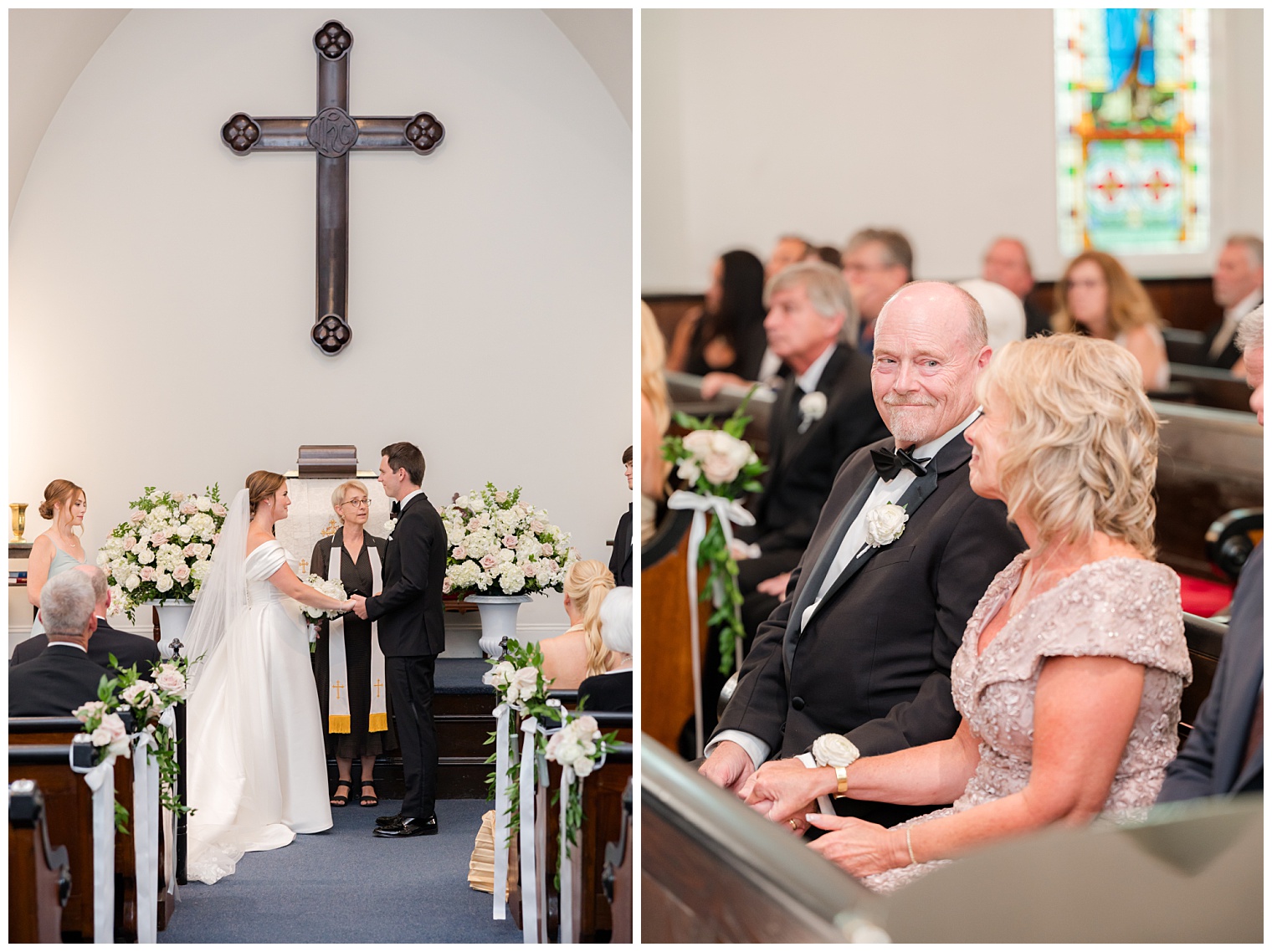 groom and bride at the ceremony