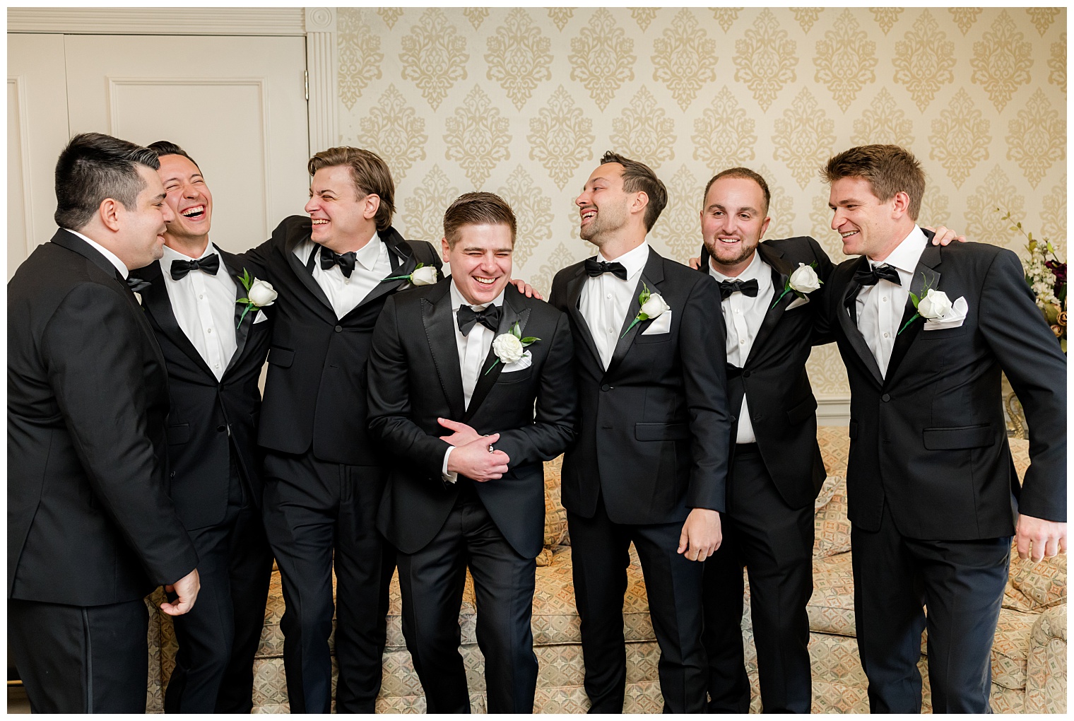 groom with his groomsmen