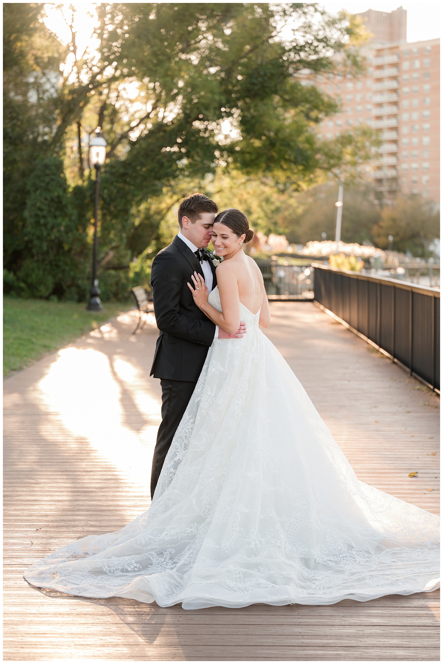 romantic bride and groom