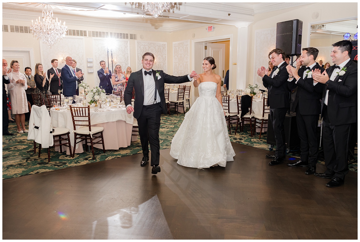 Couple's entrance to the ballroom