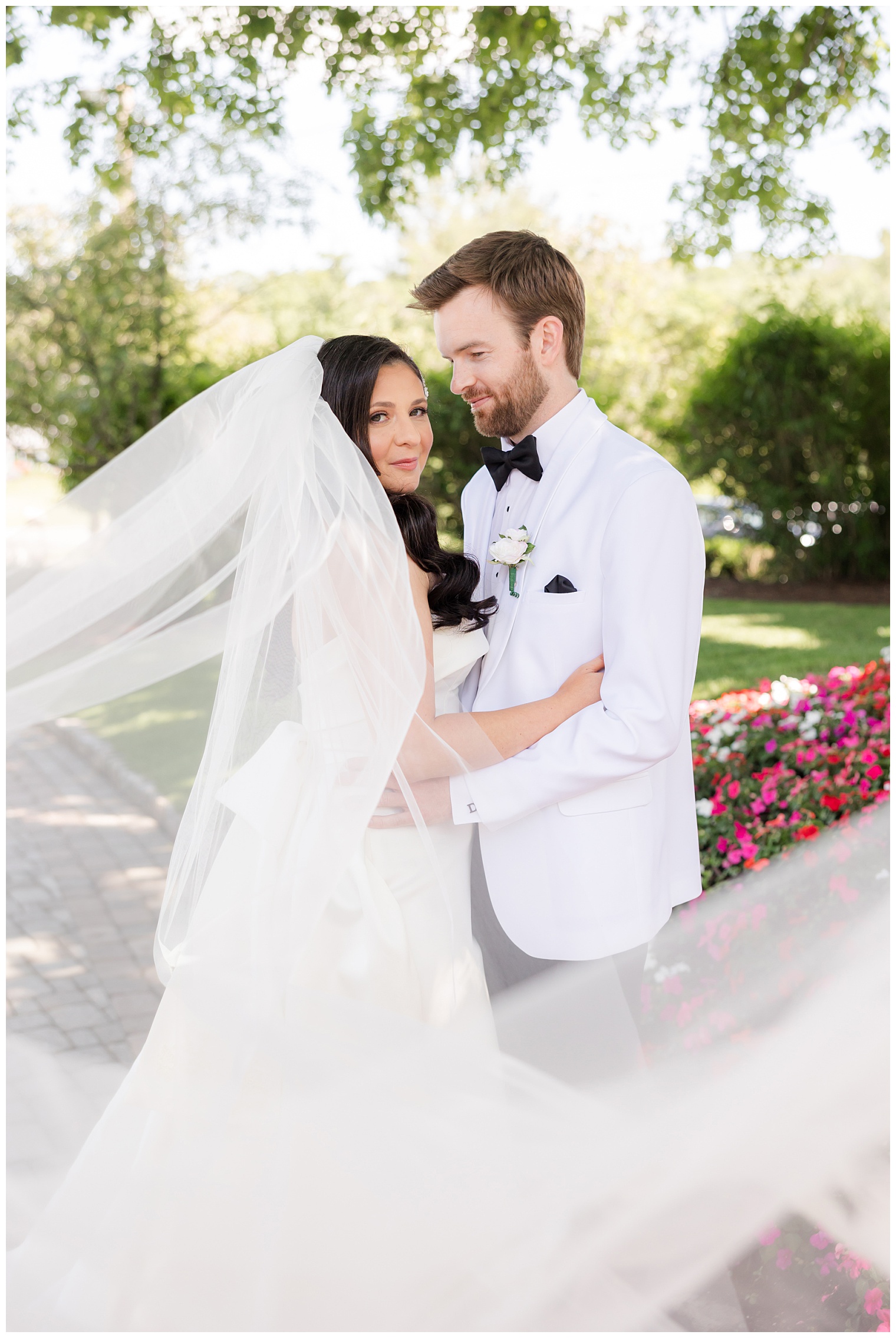 beautiful groom and bride portrait