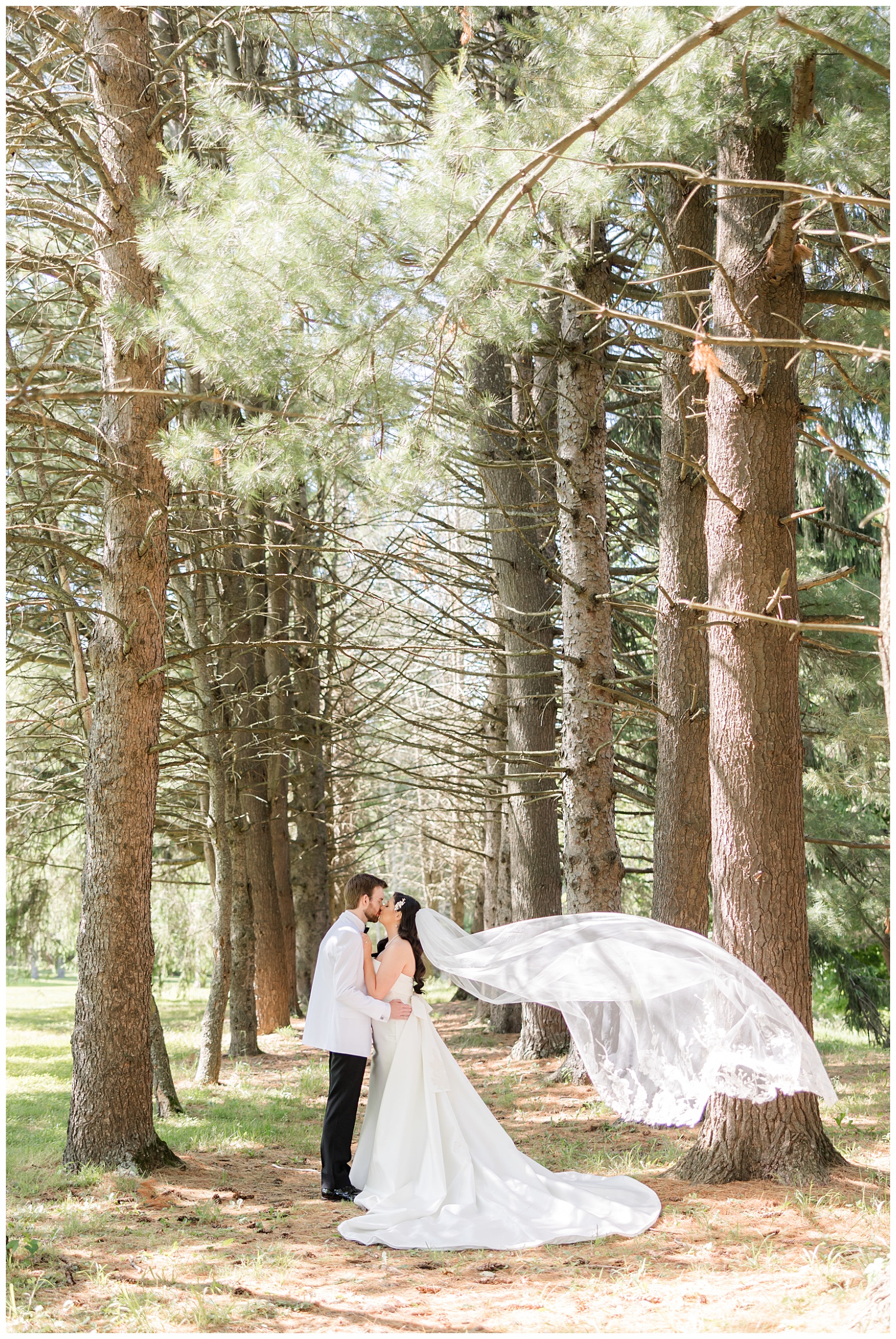 romantic bride and groom portrait