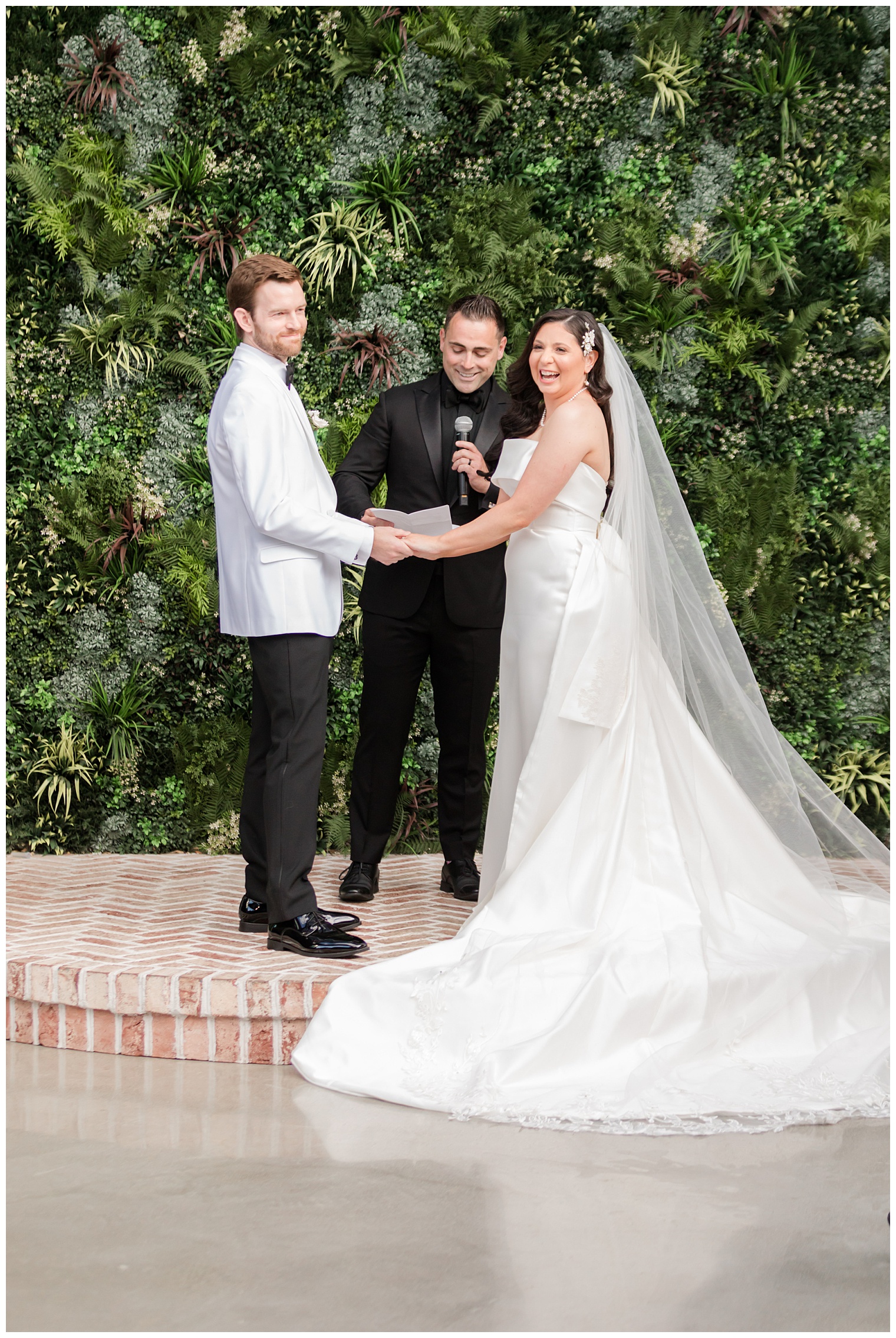 groom and bride at the ceremony