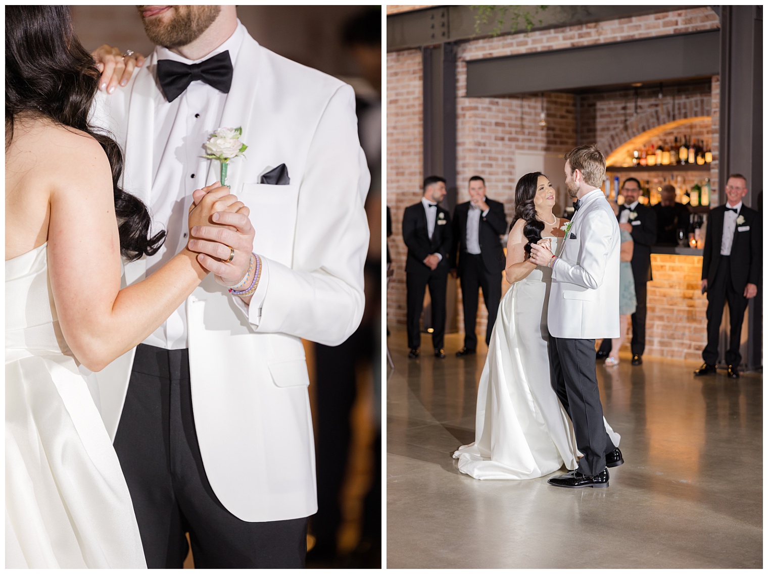 bride and groom first dance