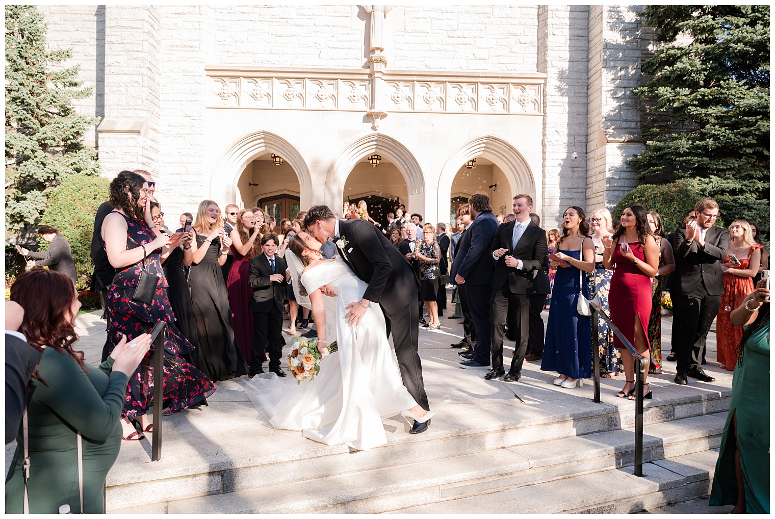 newlyweds leaving the church