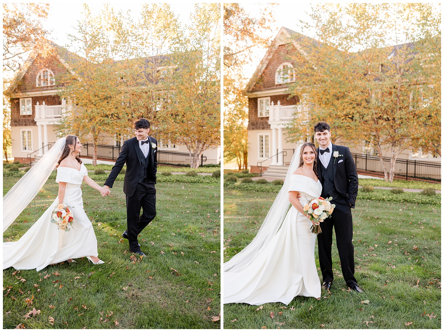 groom and bride at Ryland Inn