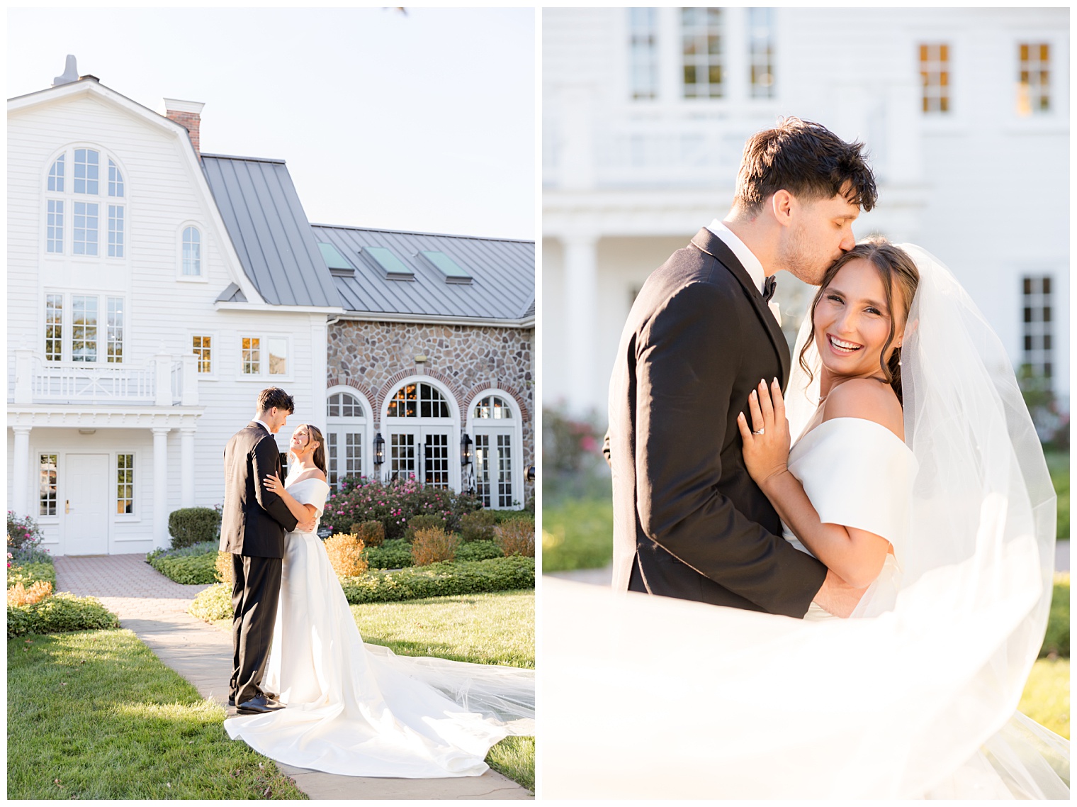 groom and bride at Ryland Inn