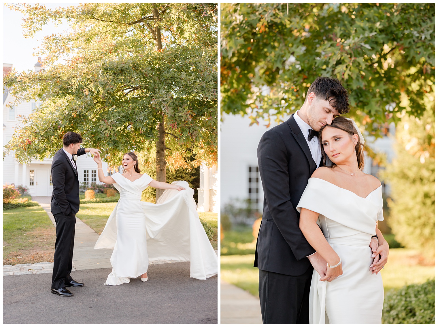 groom and bride dancing