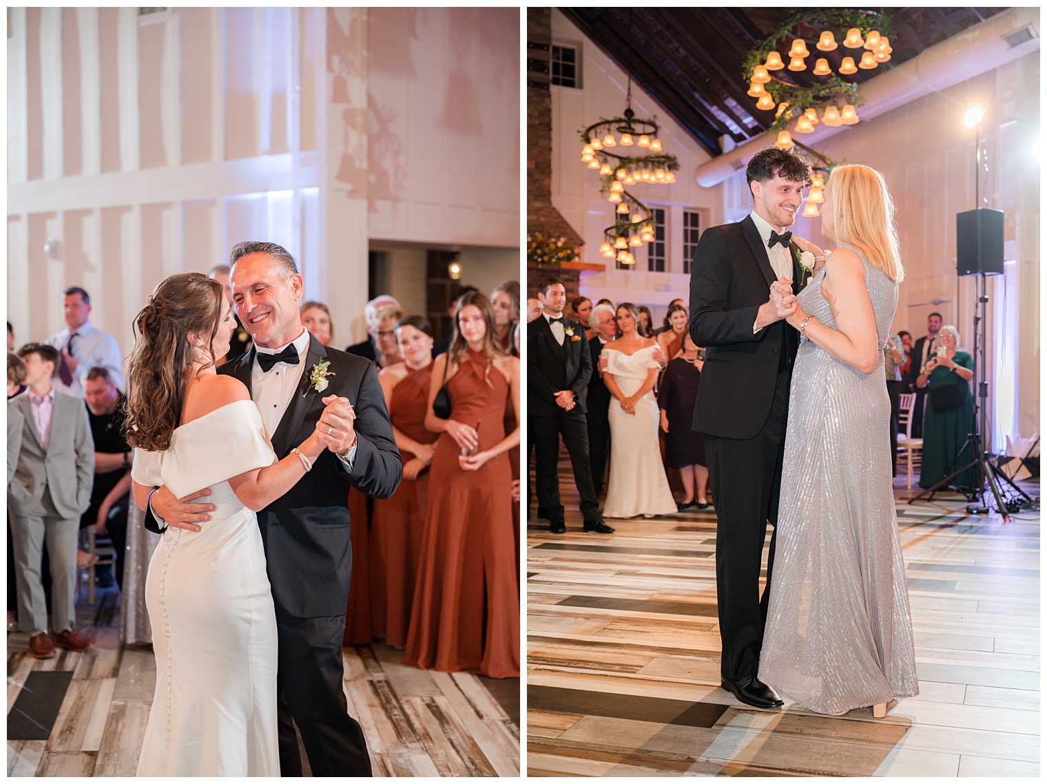 bride and groom dancing with their parents